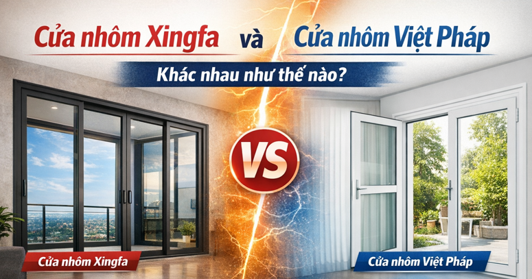 Cửa nhôm Xingfa và cửa nhôm Việt Pháp khác nhau như thế nào?