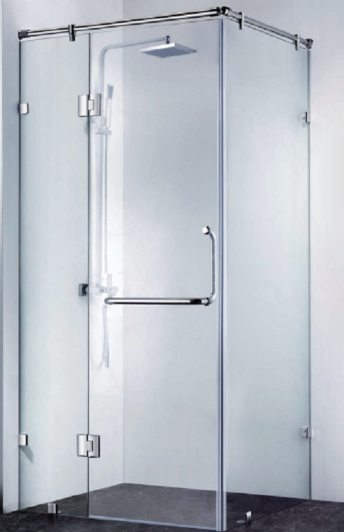 Cabin tắm nhôm kính chữ L