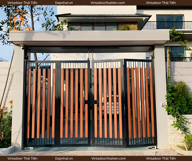 Cổng sắt 4 cánh