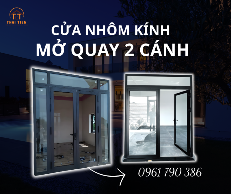Cửa đi 2 cánh mở quay