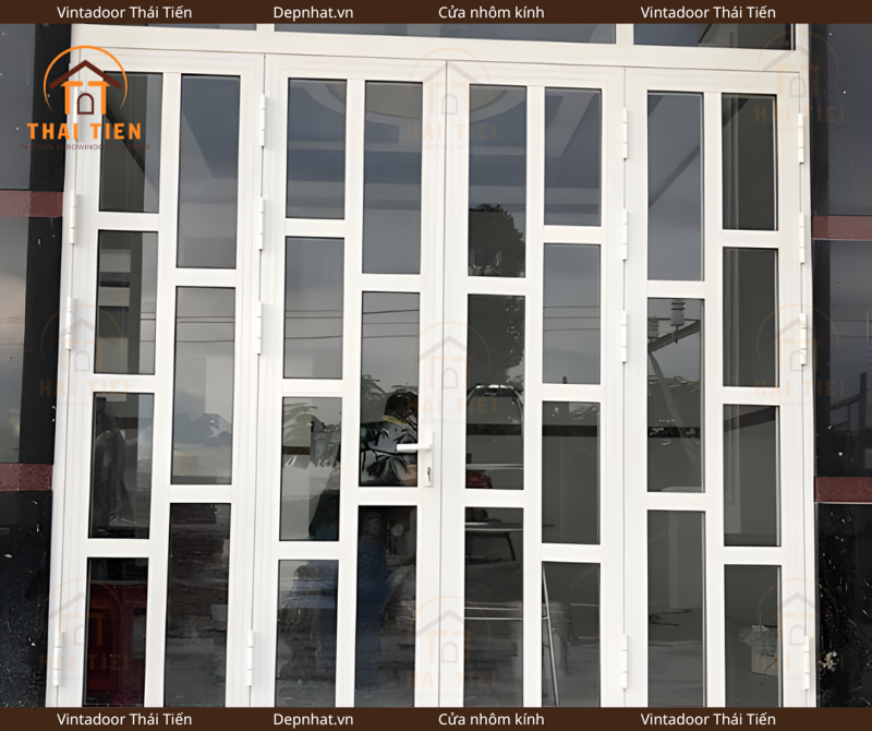 Cửa đi 4 cánh chia đố