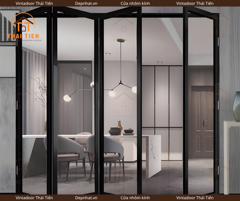 Cửa đi xếp trượt 4 cánh