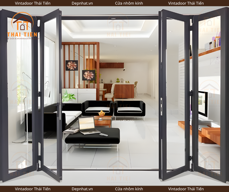 Cửa đi xếp trượt 4 cánh