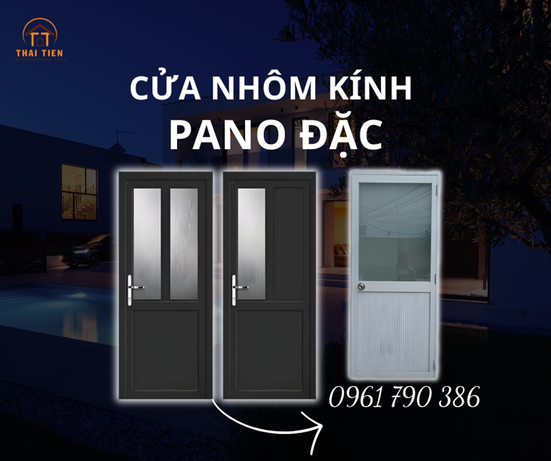Cửa nhôm kính pano đặc