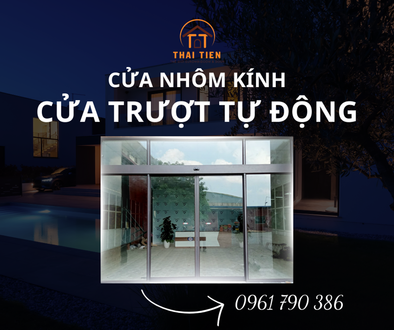 Cửa nhôm kính trượt tự động