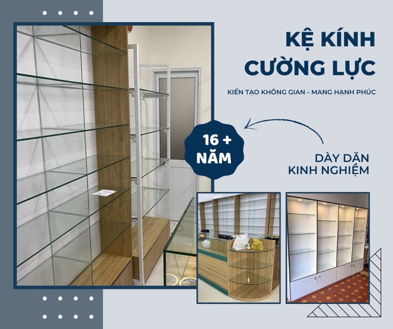 Kệ kính trưng bày 