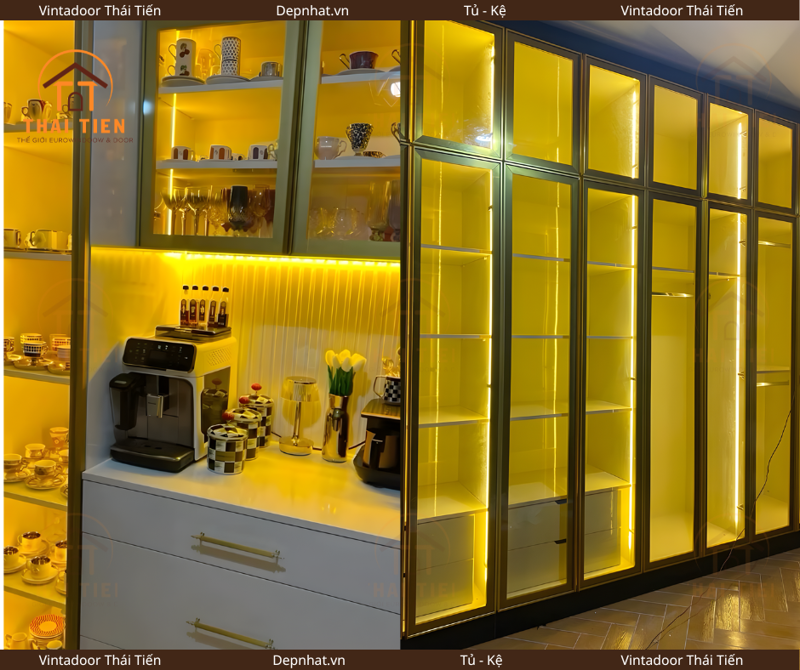Kệ kính trưng bày 