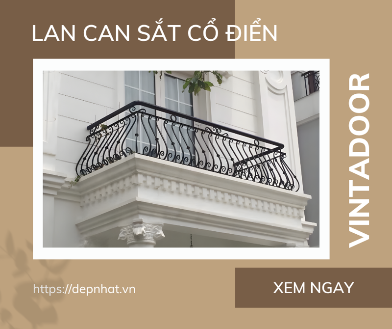 Lan can sắt cổ điển