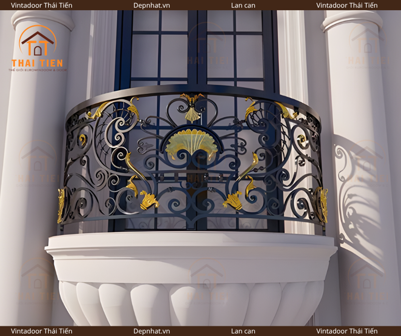 Lan can sắt cổ điển