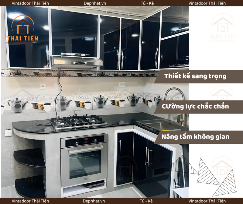 Tủ bếp nhôm XINGFA