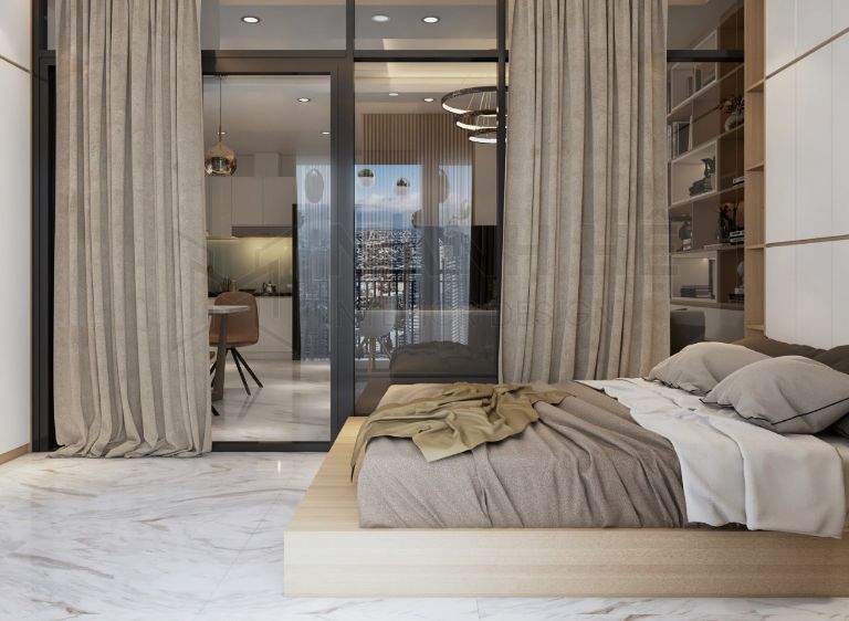 Vách kính phòng ngủ