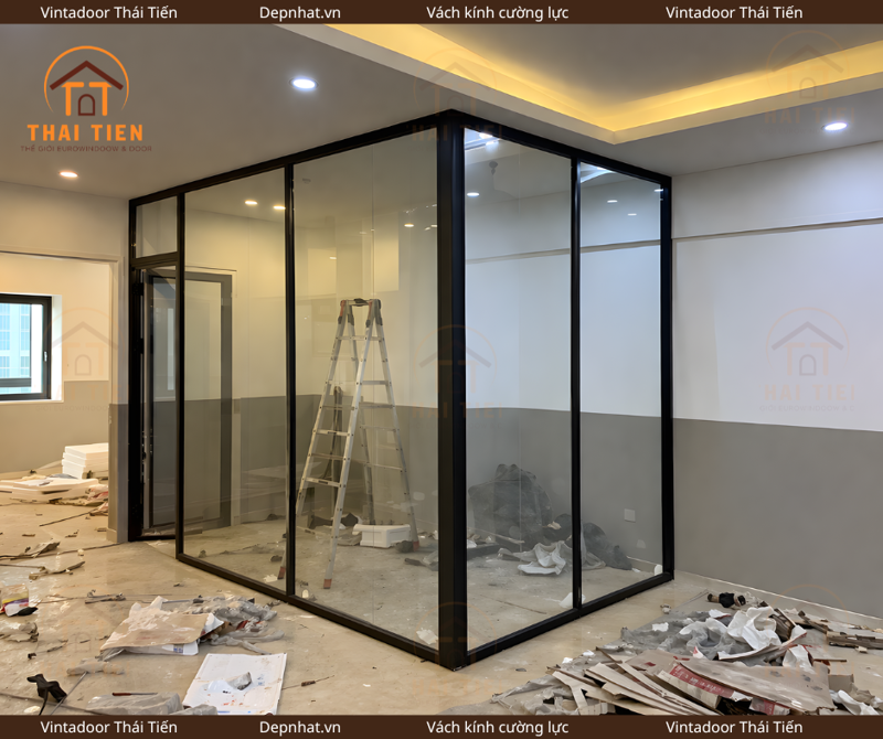 Vách nhôm kính