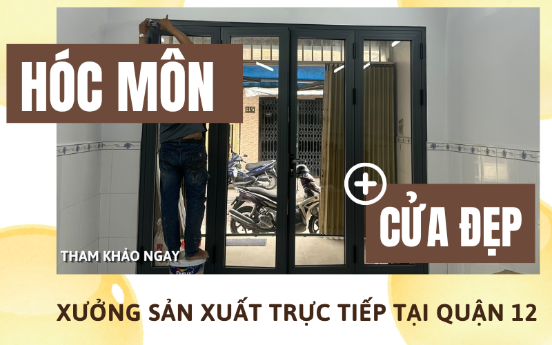 Thi công cửa nhôm Xingfa Việt Nam kính 8mm cường lực tại Bà Điểm, Hóc Môn