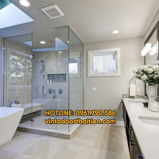Vách kính cường lực phòng tắm chất lượng