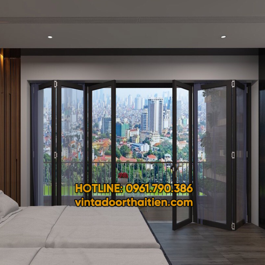Mẫu cửa nhôm xingfa xếp trượt mới