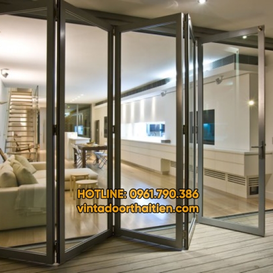 Cửa nhôm kính xếp trượt xingfa mới nhất