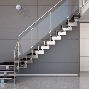 CẦU THANG KÍNH TAY VỊN INOX