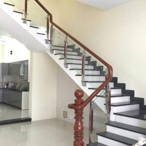 CẦU THANG KÍNH TRỤ NGẮN