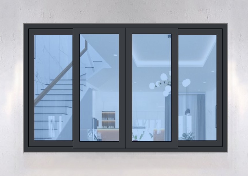 CỬA SỔ NHÔM KÍNH LÙA 4 CÁNH - Ảnh 3
