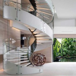 CẦU THANG KÍNH CƯỜNG LỰC UỐN CONG