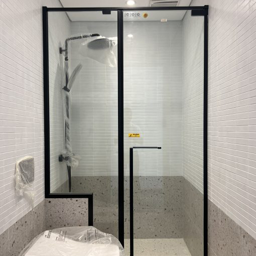 CABIN TẮM NHÔM KÍNH CHỮ L - Ảnh 5