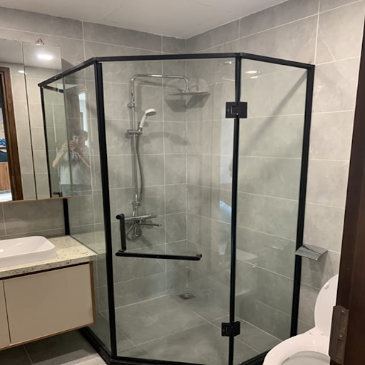 CABIN TẮM NHÔM KÍNH CHỮ L - Ảnh 3